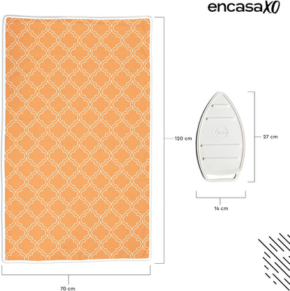 Encasa XO Ironing Mat/Pad (Large 48"x28") with 3mm Padding & Silicone Iron Rest for Steam Pressing