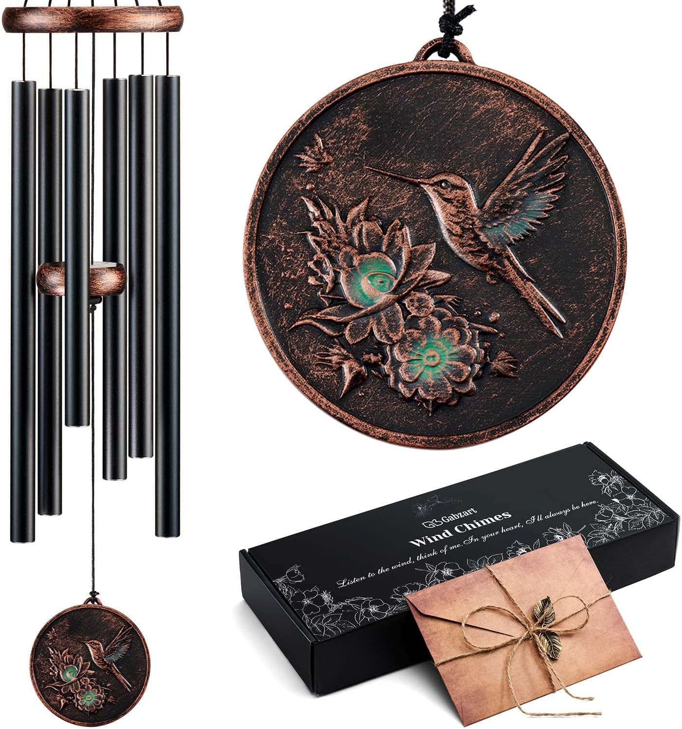 Wind Chimes for Outside, Hummingbird Deep Tone Vintage Wind Chime Outdoor Clearance