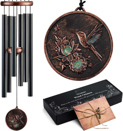 Wind Chimes for Outside, Hummingbird Deep Tone Vintage Wind Chime Outdoor Clearance
