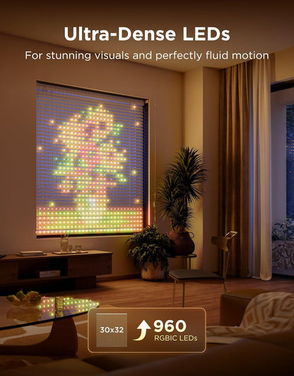 Govee Curtain Lights Pro, Upgraded 960 LEDs Smart Color Changing LED Curtain Lights with AIGC