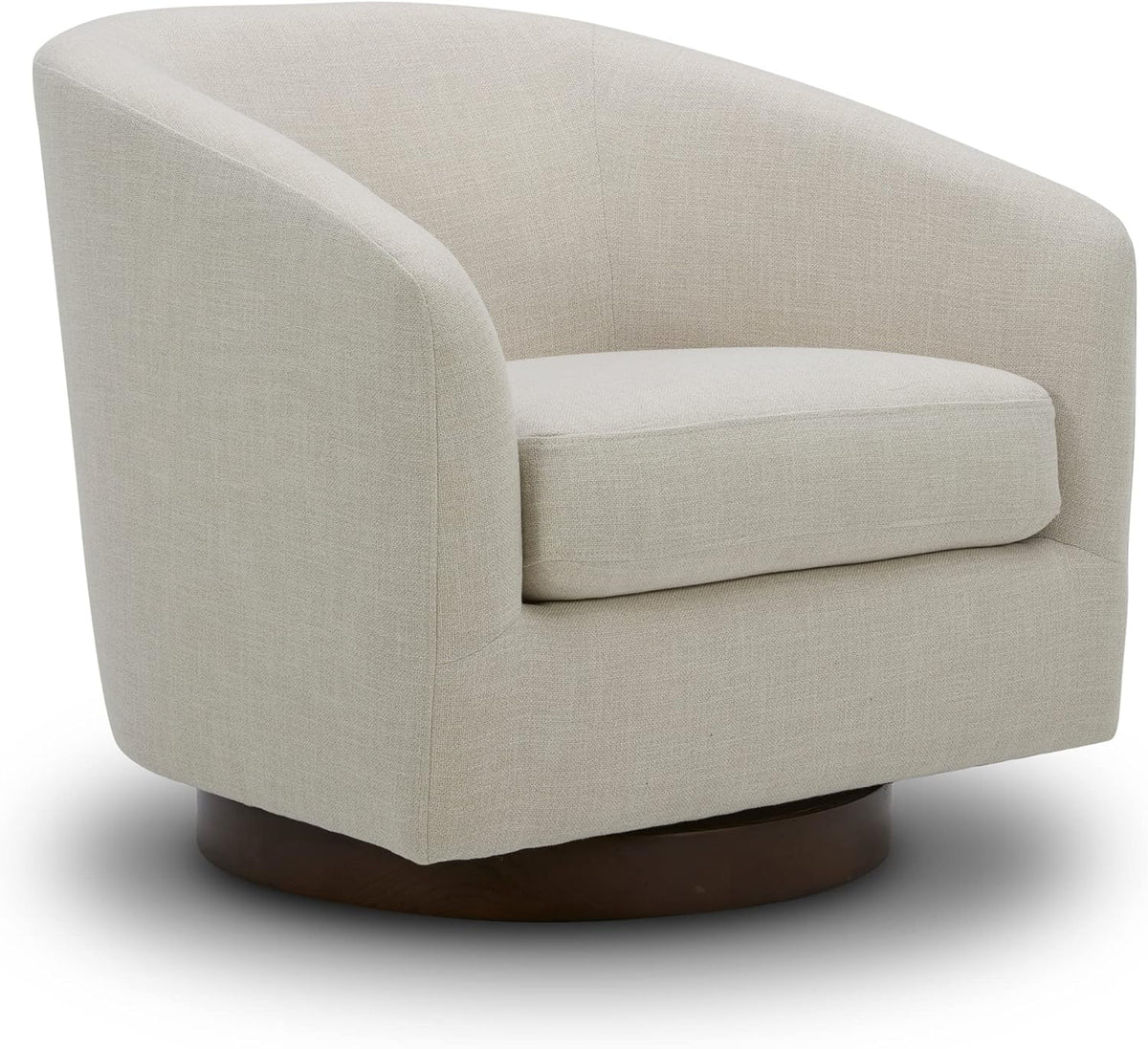 CHITA Swivel Accent Chair, FSC Certified Upholstered Fabric Barrel Chair for Living Room, Fully