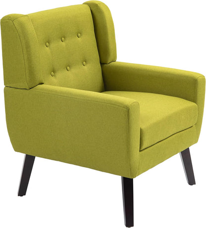 UIXE Accent Chairs Set of 2, Modern Upholstered Arm Chair, Mid-Century Club Armchair Comfy Single