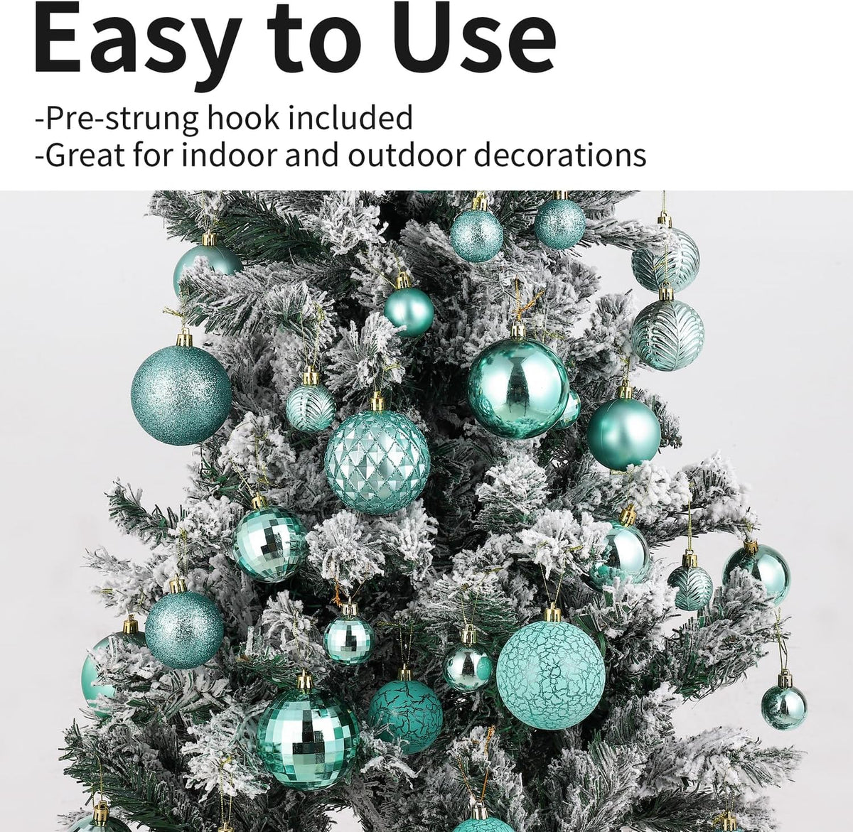 LANGXUN 36pcs Peacock Christmas Tree Decorations Balls, Bolas De Navidad, 2025 Christmas Decor