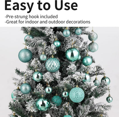 LANGXUN 36pcs Peacock Christmas Tree Decorations Balls, Bolas De Navidad, 2025 Christmas Decor
