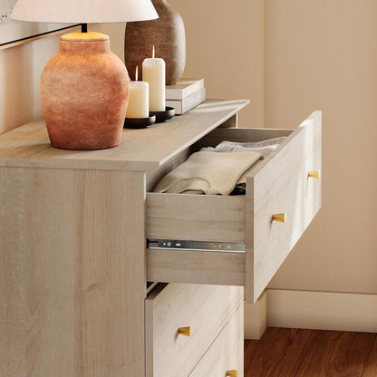 WAMPAT Dresser with 6 Drawers, Bedroom 70.8" Wide Wood Chest of Drawers, Modern Closet Storage