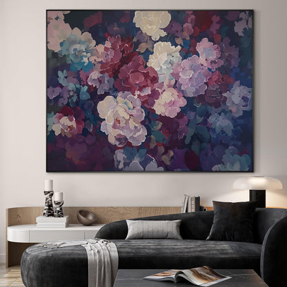 SIGNWIN 60"x72" Extra Large Framed Wall Art Bold Peony Bloom in Colorful Impressionist Style, Lush