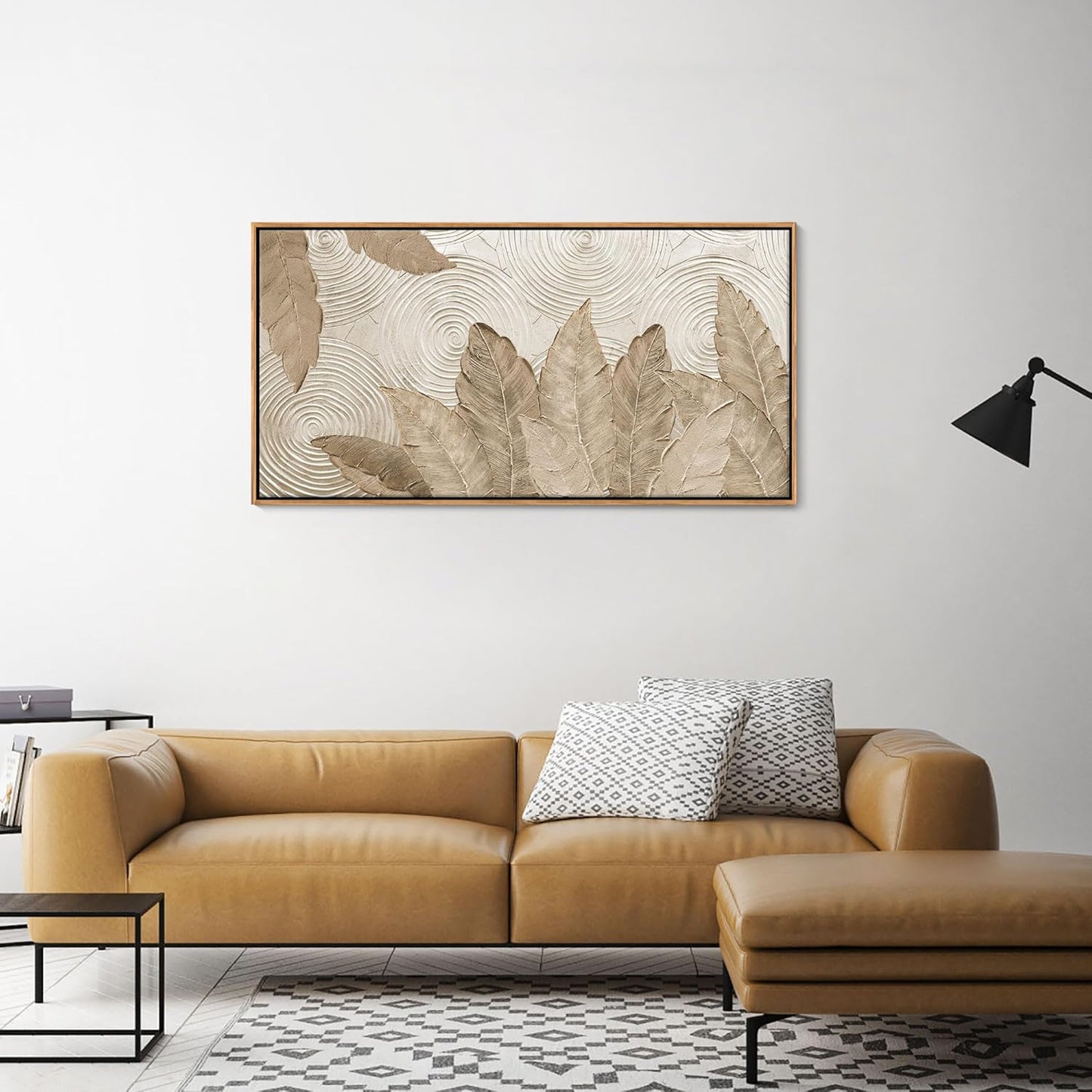 Minimalist & Modern Art for Bedroom Decor Framed Abstract Artwork for Walls Neutral & Contemporary