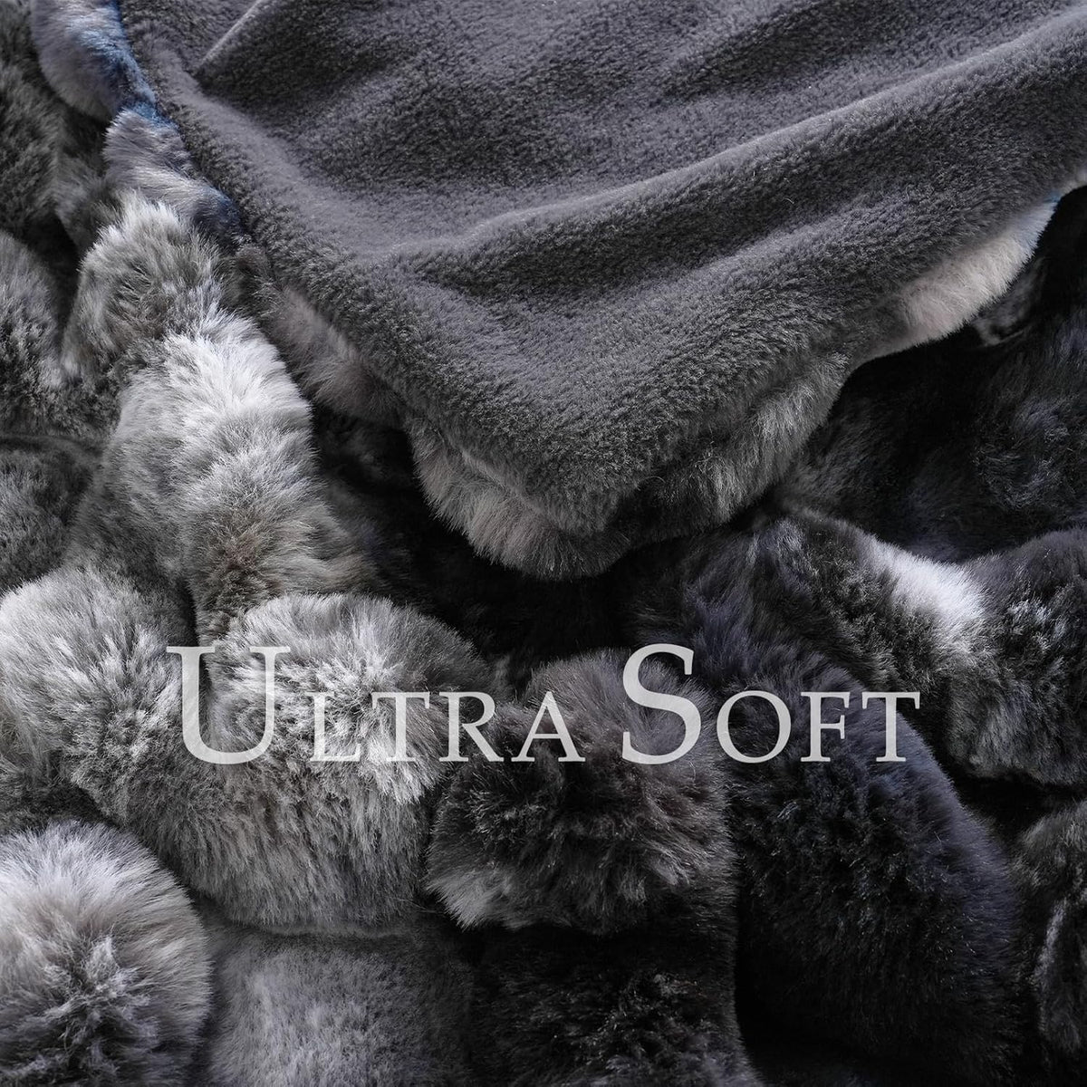 BENVWE Fluffy Faux Fur Throw Blanket for Couch, Soft Plush Thick Cozy Fuzzy Luxury Minky Bubble