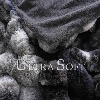 BENVWE Fluffy Faux Fur Throw Blanket for Couch, Soft Plush Thick Cozy Fuzzy Luxury Minky Bubble