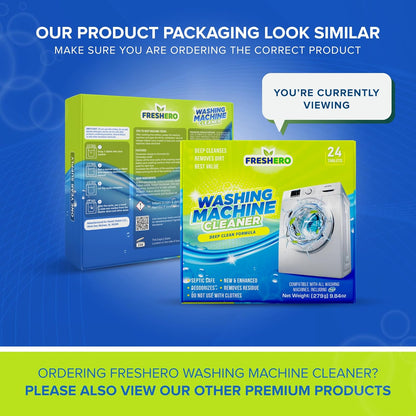 Washing Machine Cleaner Tablets – 25-Pack Deep Cleaning for Front Loader, Top Load & HE Washers