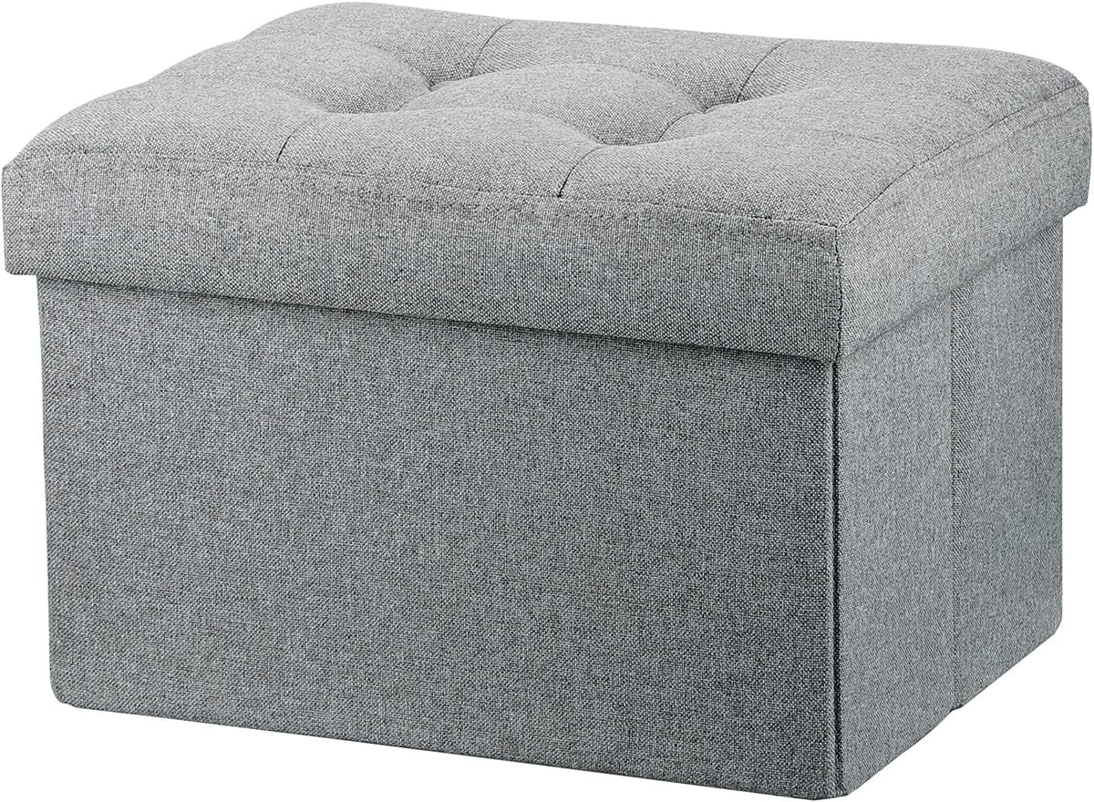 LINMAGCO Ottoman Storage Ottoman with Storage Small Foot Rest Stool Under Desk Stool Short Folding