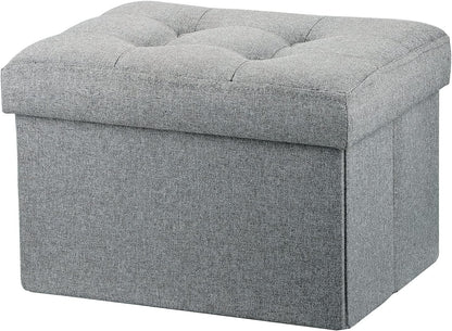 LINMAGCO Ottoman Storage Ottoman with Storage Small Foot Rest Stool Under Desk Stool Short Folding