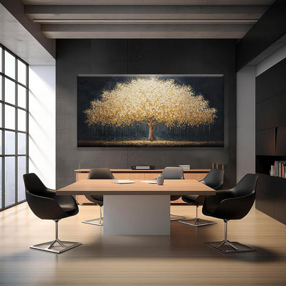Tsomzxng Abstract Wall Art Gold Tree Of Life Artwork Canvas Art Wall Decor Painting Prints Gold