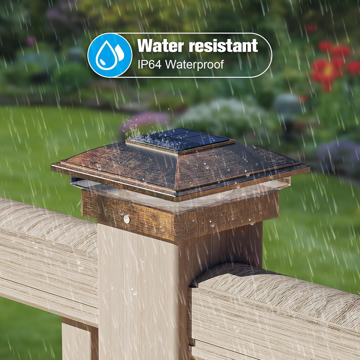 VOLISUN Solar Post Cap Light Outdoor 16pack,Solar Deck Fence - Post Lights Waterproof for 4x4