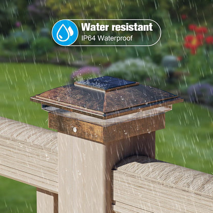 VOLISUN Solar Post Cap Light Outdoor 16pack,Solar Deck Fence - Post Lights Waterproof for 4x4