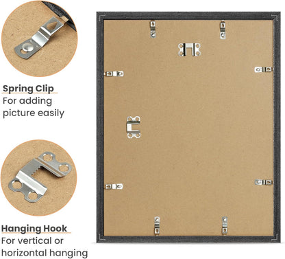 upsimples 11x14 Picture Frame, Natural Solid Wooden Picture Frames, Display 8x10 with Mat or 11 x