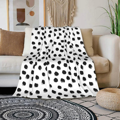 HGOD DESIGNS Polka DotsBlanket, Super Soft Brush Strokes Dots Throw Blanket 50"x60" Blanket for Bed