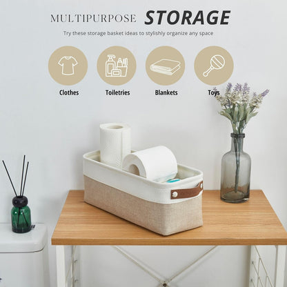 DECOMOMO Narrow Storage Bins Small Baskets for Organizing Bathroom, Toilet Tank, Towel Storage
