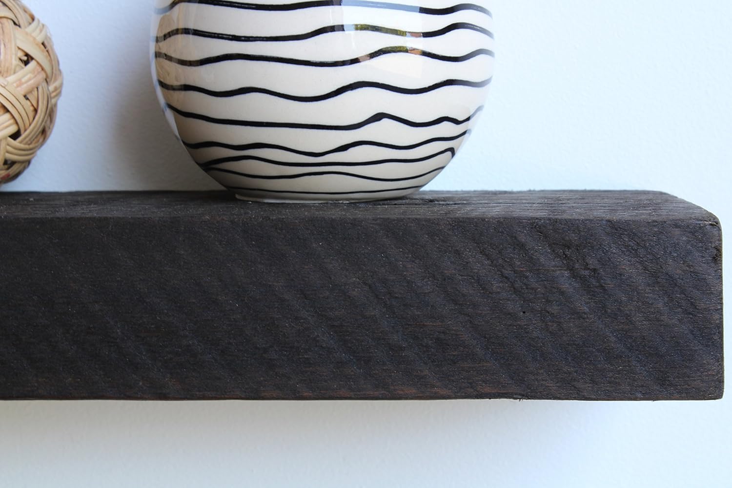 Urban Legacy Reclaimed Barnwood Planks | Floating Shelves for Wall w/Flush Mount Shelf Bracket Set