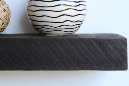 Urban Legacy Reclaimed Barnwood Planks | Floating Shelves for Wall w/Flush Mount Shelf Bracket Set