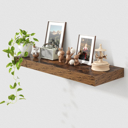 Deep Floating Shelves for Wall | 36 Inch Wide x 12 Inch Deep Floating Shelves | 36W x 12D Rustic