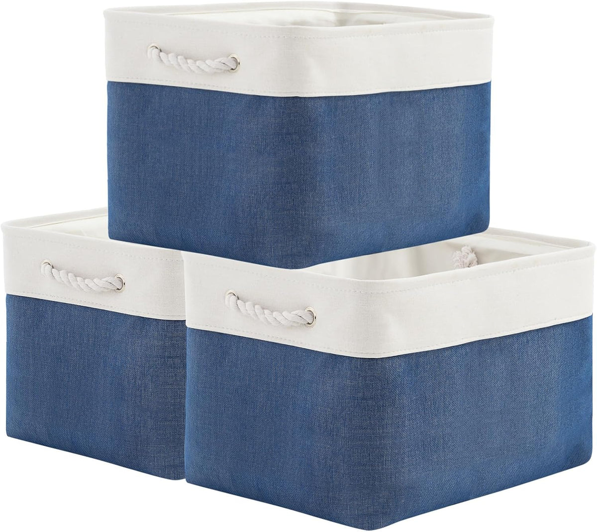 TheWarmHome Organization and Storage for Organizing - 3 Pack 16x12x12 inch Cube Storage Bin for