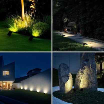 Solar Pathway Lights Outdoor, Dimmable Solar Spot Light IP65 Waterproof, 500LM 3000K Solars Outdoor