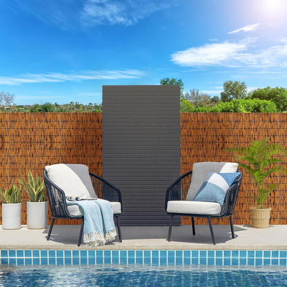 Bamboo Privacy Fence, Decorative Bamboo Fence Rolls 6 Feet High, Light Russet Reed Screens Outdoor
