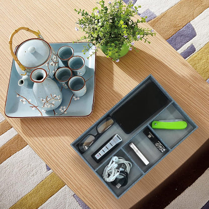 Desktop Storage Organizer, Bedside Table or Storage rack Leather Tray, Valet Tray, Dresser