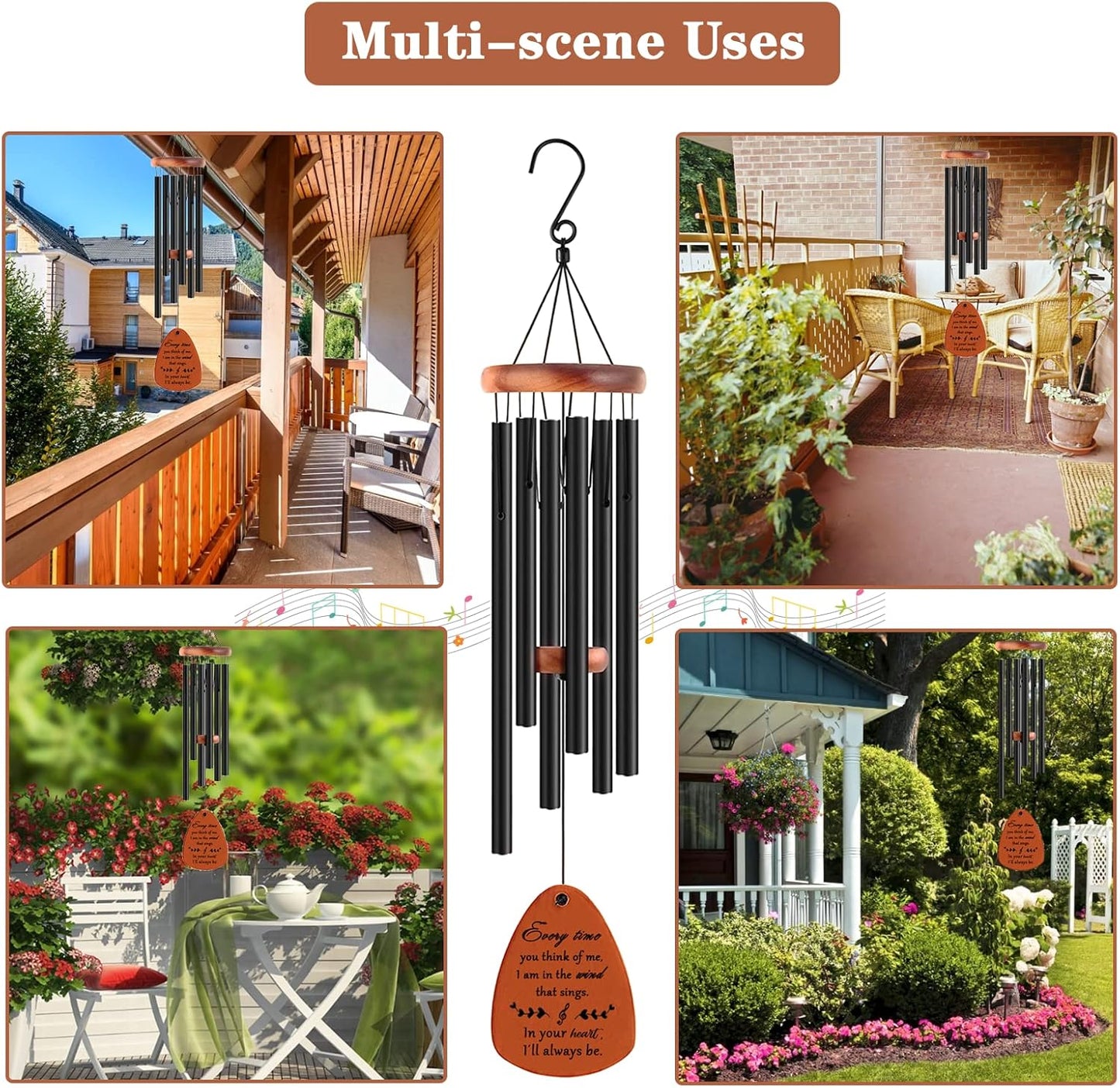 Sympathy Wind Chimes, Memorial Wind Chimes for Loss of Loved One