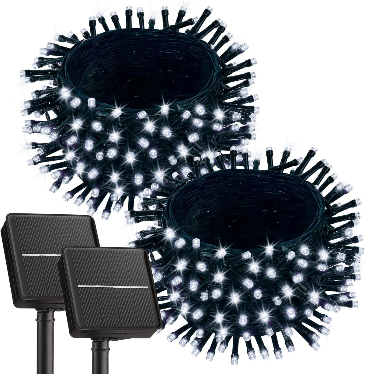 Brightown 2 Pack Solar String Lights for Outside, Each 46Ft 120 LED Solar String Lights Outdoor