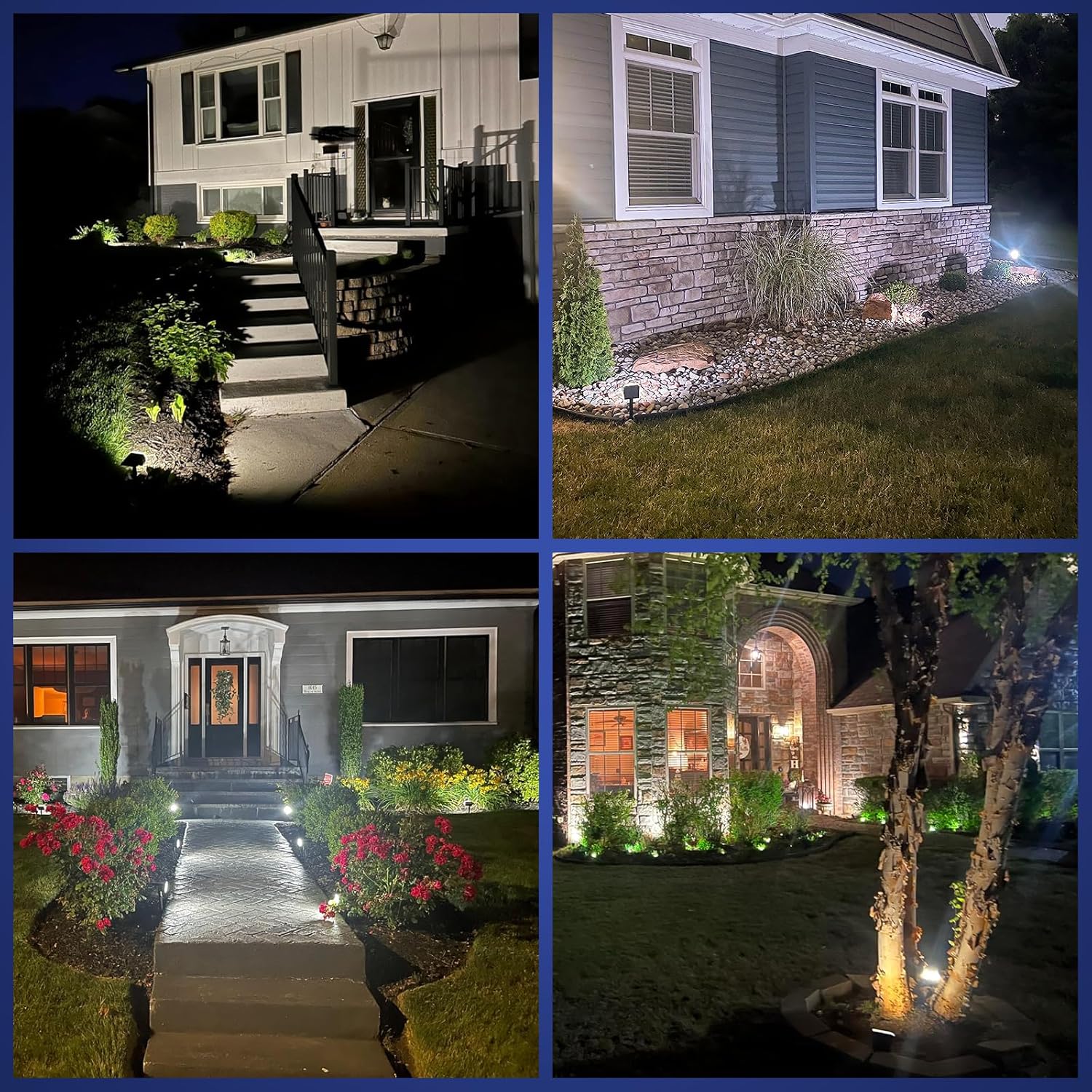NYMPHY Solar Lights Outdoor Waterproof IP68, 56 LED 3 Lighting Modes Solar Powered Garden Yard Spot