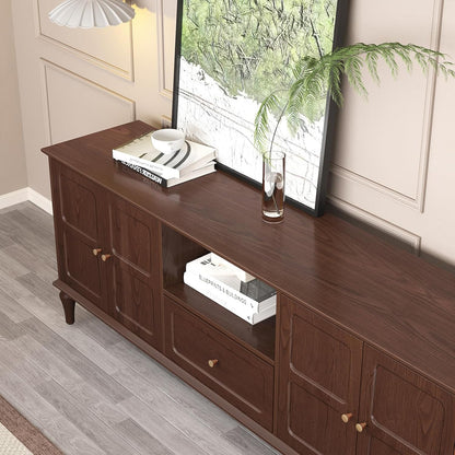 ARTPOWER 67'' Mid-Century Modern TV Stand with Storage Drawer and Doors, Long TV Stand with