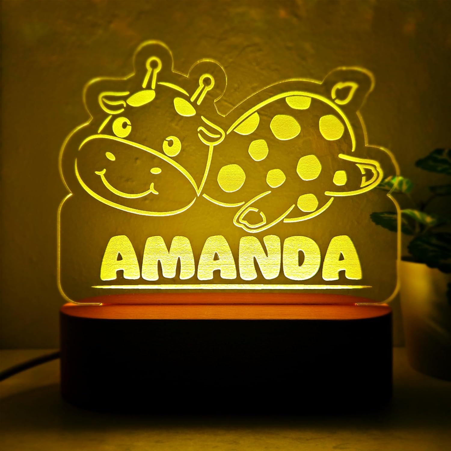 Personalized Night Light | Custom Nightlight for Kids | Nursery Baby Room Decor | Children's