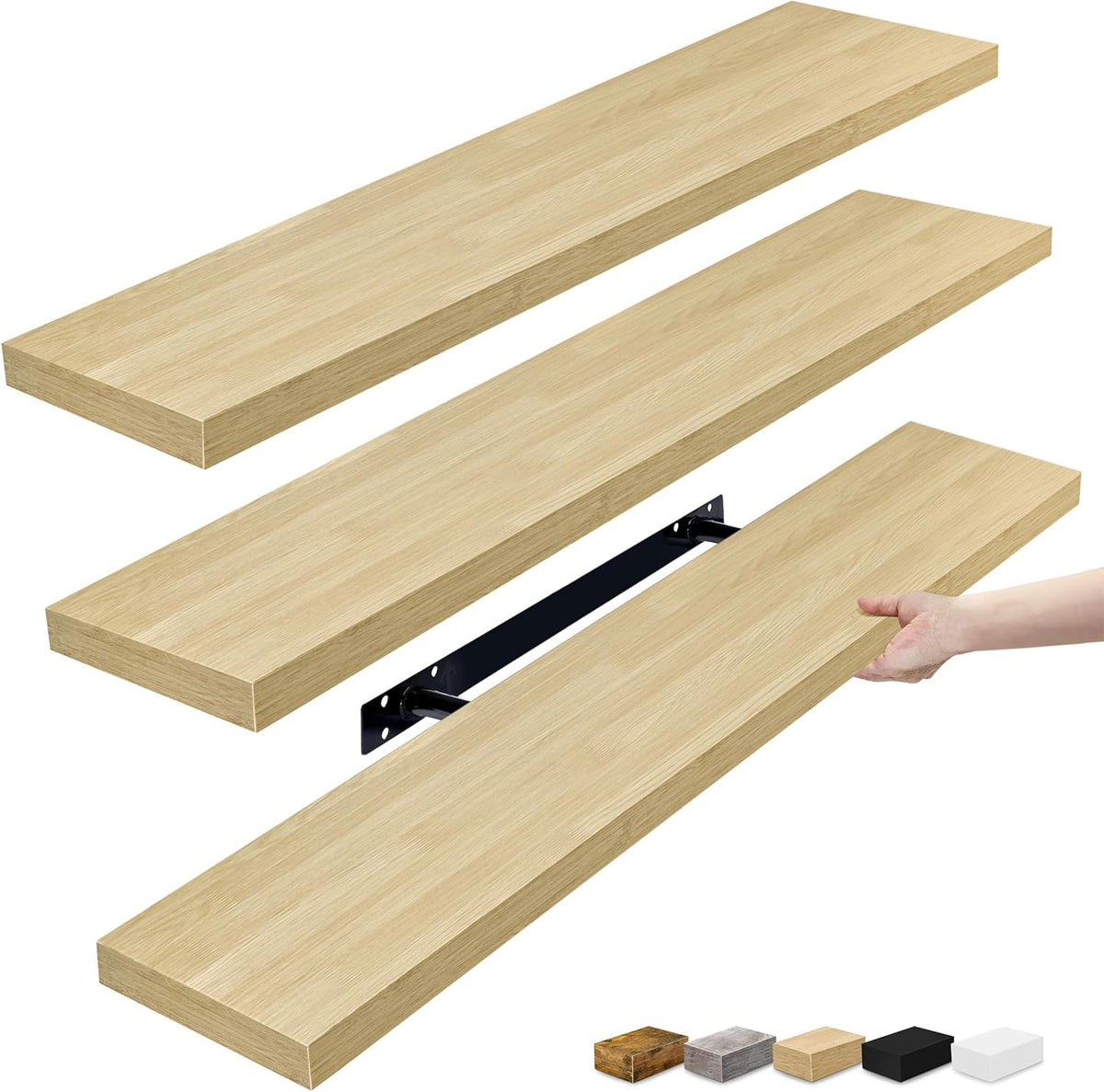 Sorbus Floating Shelves for Wall - 35 Inch Long Bathroom Shelves, Wall Decor for Bedroom, Kitchen