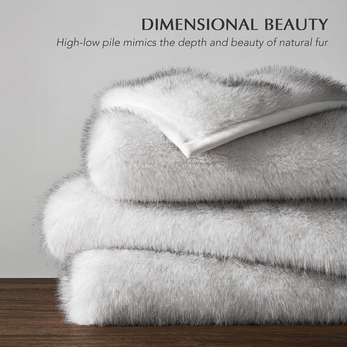 Luxury Faux Fur Throw Blanket, Soft Fluffy Faux Mink Blankets for Bed, Couch, Sofa, Thick Cozy