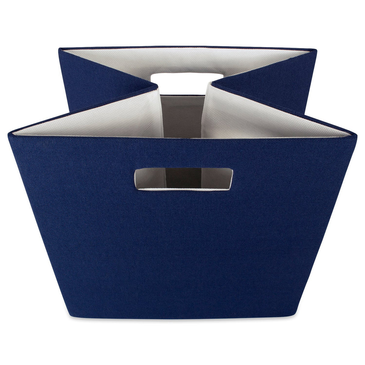 DII Fabric Storage Cube Organizer Bin 13x13x13 Foldable, Blue