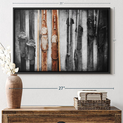 ElephantStock Ski Collection Wall Art - Horizontal Framed Canvas - 1-Piece Bathroom Wall Decor