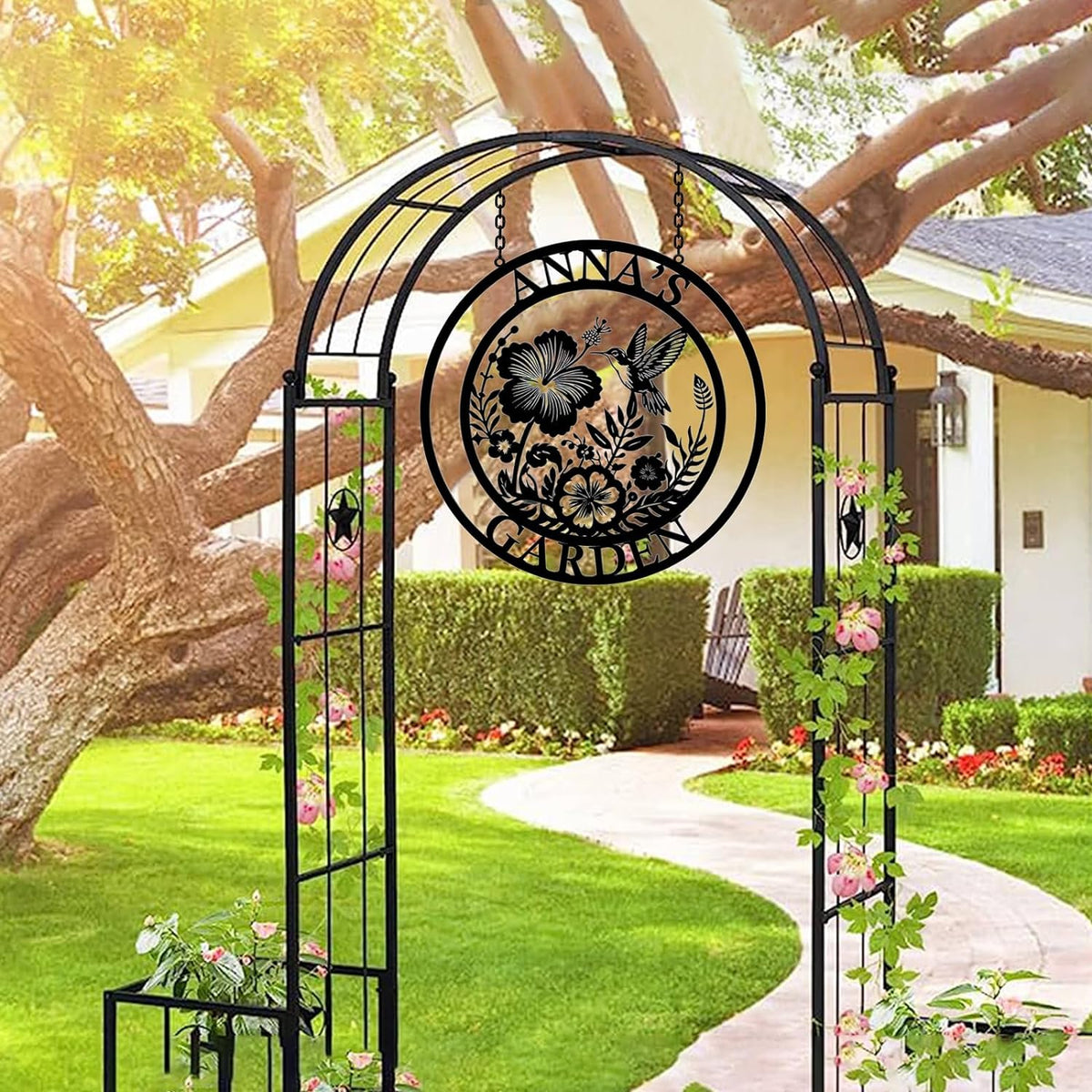 Custom Metal Garden Sign, Personalized Metal Home Garden Sign, Garden Gecor for Outside