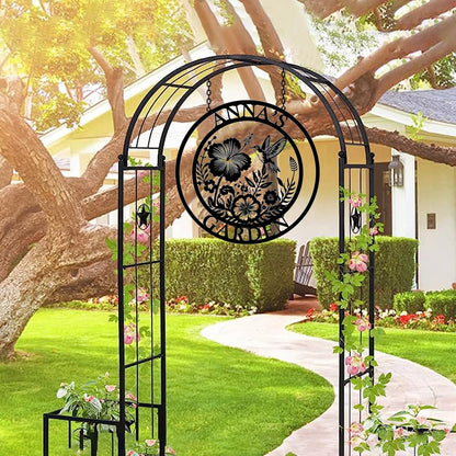 Custom Metal Garden Sign, Personalized Metal Home Garden Sign, Garden Gecor for Outside