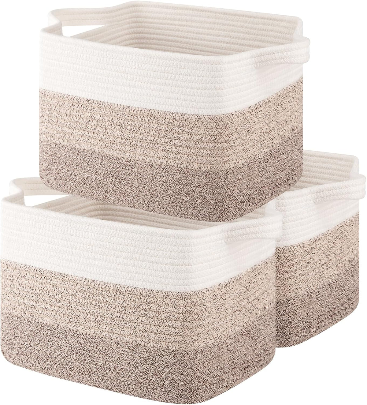 Storage Basket for Organizing, Woven Baskets for Storage, Rectangle Decorative Baskets for Shleves