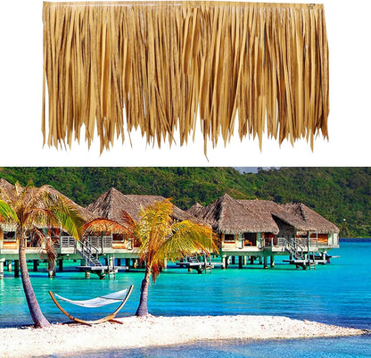 39.5" Tiki Straw Roof Thatch-Mexican Style Artificial Palm Thatch Rolls, Tiki Bar Hut Grass Duck