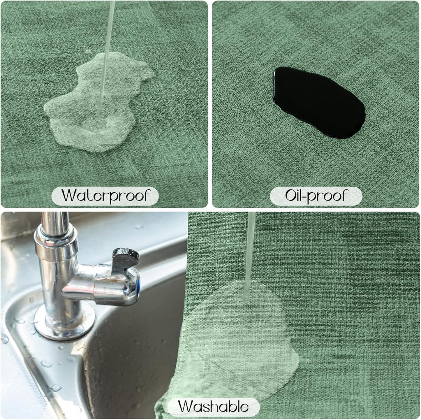 Romanstile Reversible Vinyl Placemats Set of 6, Faux Leather 100% Waterproof Oil-proof Wipeable