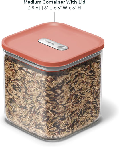 Caraway 2.5qt Glass Airtight Food Storage Container with Lid – Non-Toxic, BPA-Free Kitchen Storage