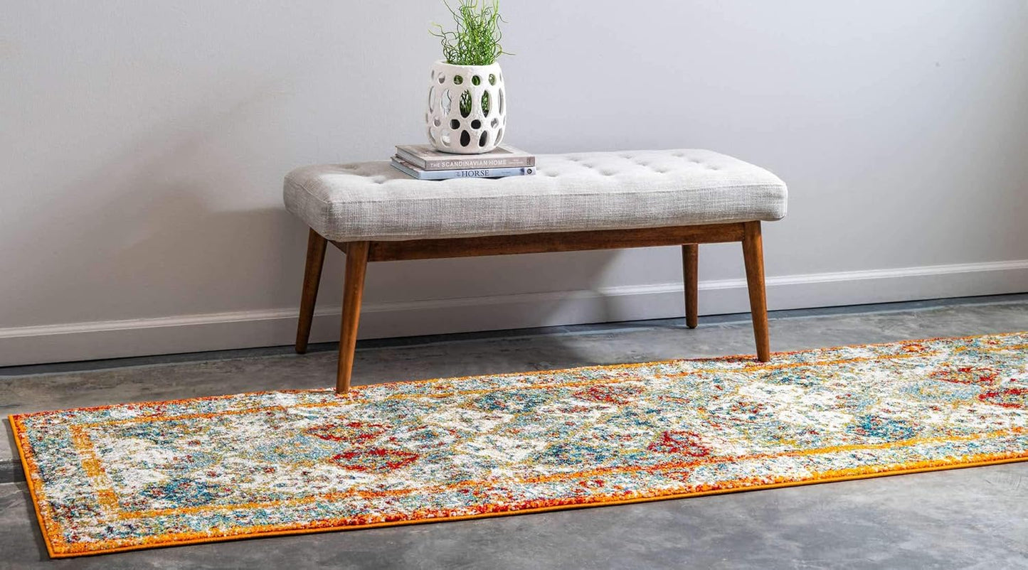 Unique Loom Rosso Collection Vintage, Traditional, Bohemian, Geometric, Distressed, Southwestern