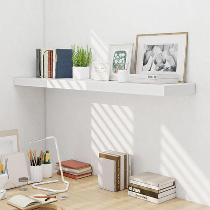 Fun Memories 55 Inch Fireplace Mentel Shelf, 10 Inch Deep Shelves for Display & Wall Storage