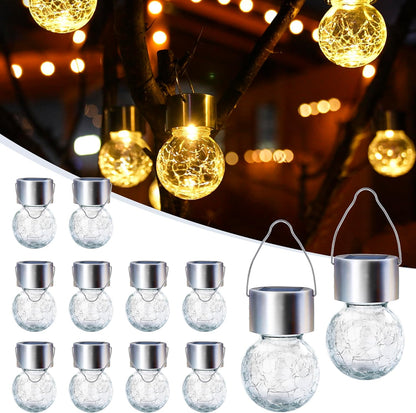 GIGALUMI Solar Lights Outdoor Waterproof ,12 Pack Solar Hanging Lights Garden Decor,Gifts for Women