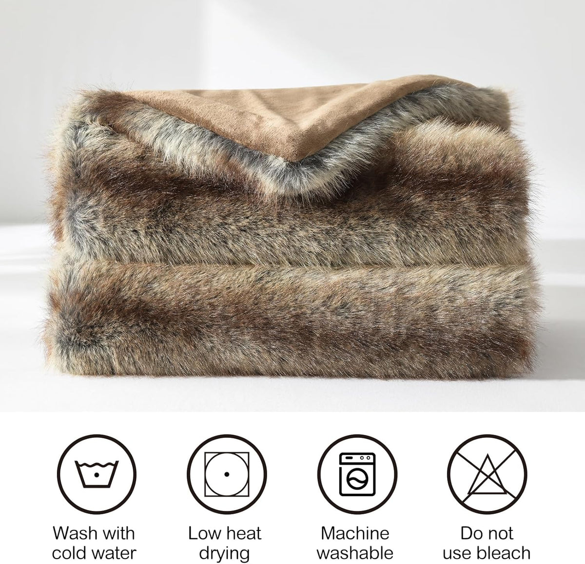 HORIMOTE HOME Luxury Plush Blanket, Soft & Cozy Fur Throw Blanket for Couch, Bed and Sofa, Fluffy
