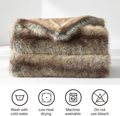 HORIMOTE HOME Luxury Plush Blanket, Soft & Cozy Fur Throw Blanket for Couch, Bed and Sofa, Fluffy