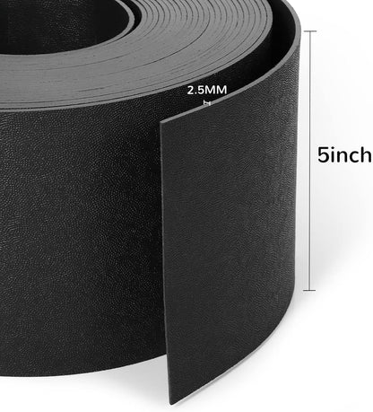 Black Plastic Garden Landscape Edging, 5” Tall Border Coil, Flexible and Strengthened with Anti-UV